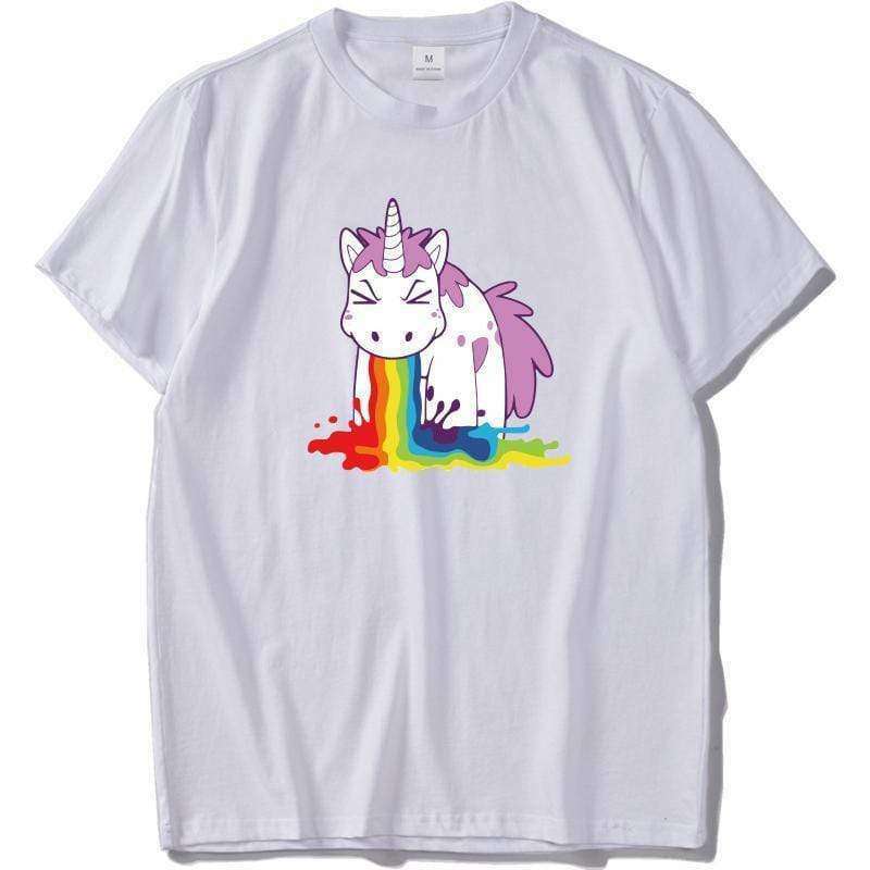 Y2K Fashion Rainbow Unicorn Shirt - Cute Graphic Tee for Aesthetic Outfits