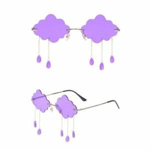 Y2K Fashion Rainy Cloud Sunglasses - Cute Aesthetic Shades for Emo & Coquette Styles