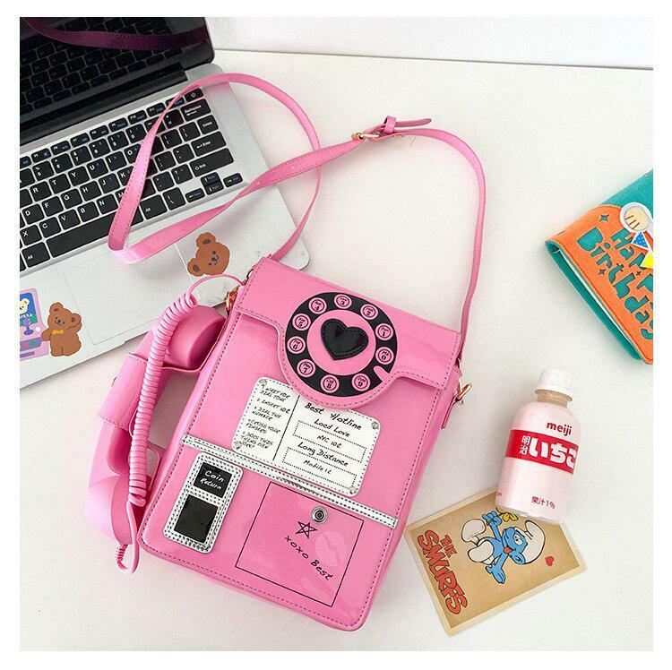 Y2K Fashion Retro Phone Crossbody Bag - Cute Coquette Aesthetic Accessory