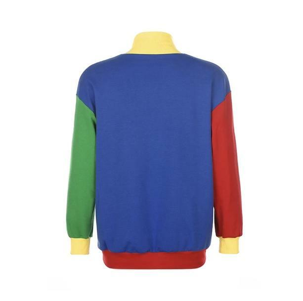 Y2K Fashion Retro Rainbow Oversized Sweatshirt - Grunge & Coquette Style