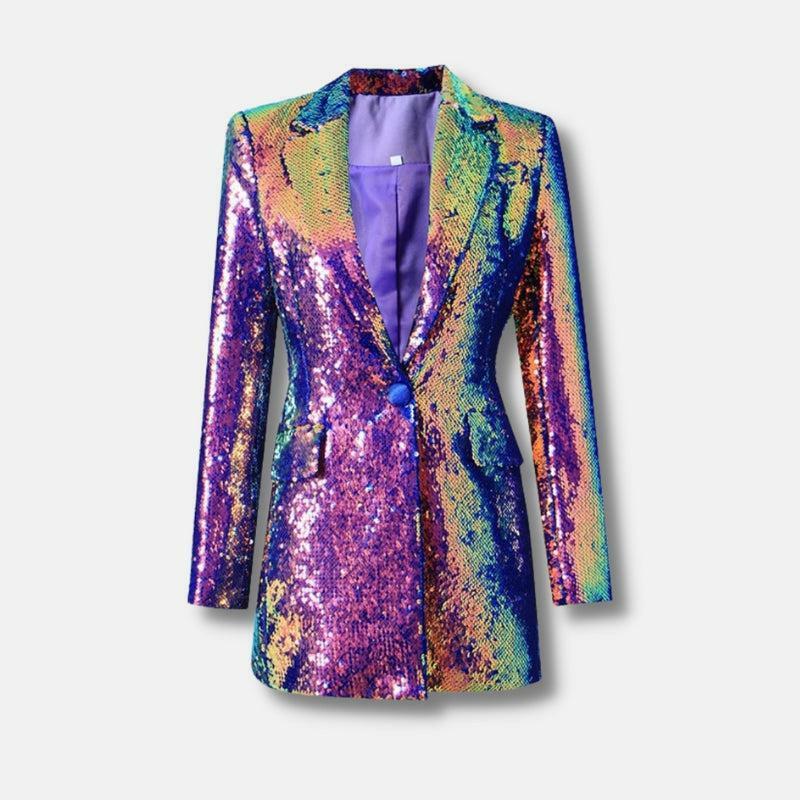 Y2K Fashion Sequin Blazer - Coquette Aesthetic Oversized Style