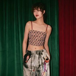 Y2K Fashion Sheer Back Crop Top - Coquette Aesthetic & Grunge Style