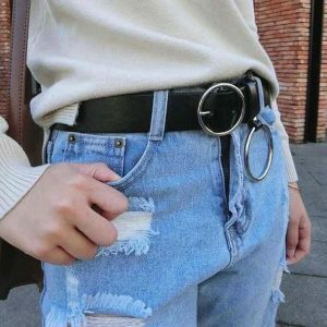 Y2K Fashion Side O-Ring Belt for Grunge, Coquette, and Emo Styles