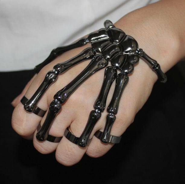 Y2K Fashion Skeleton Bones Bracelet - Emo, Grunge, and Coquette Aesthetic