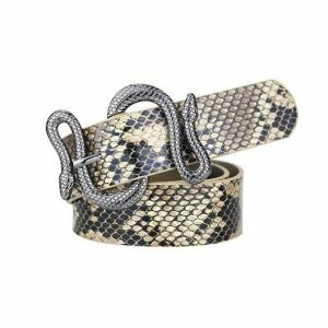 Y2K Fashion Snake Buckle Belt - Grunge Aesthetic & Coquette Style Accessory