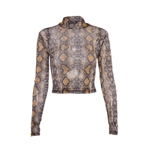 Y2K Fashion Snake Skin Top - Grunge Aesthetic & Coquette Style