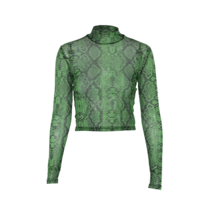 Y2K Fashion Snake Skin Top - Grunge Aesthetic & Coquette Style