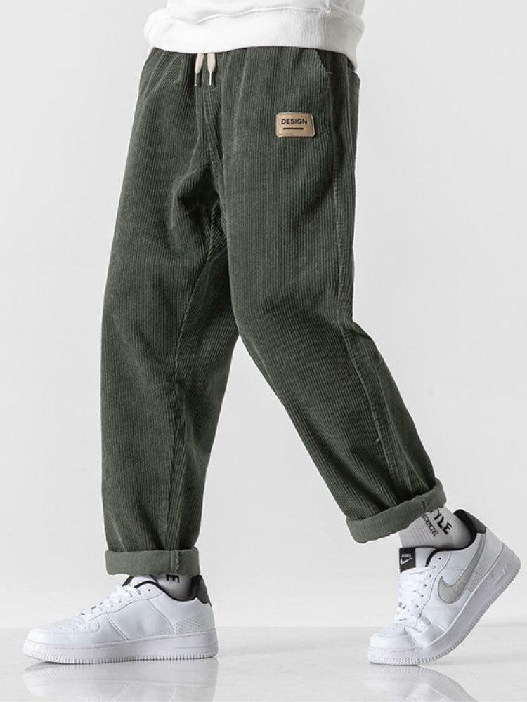 Y2K Fashion Soft Boy Corduroy Jogger Pants for Grunge & Coquette Aesthetic