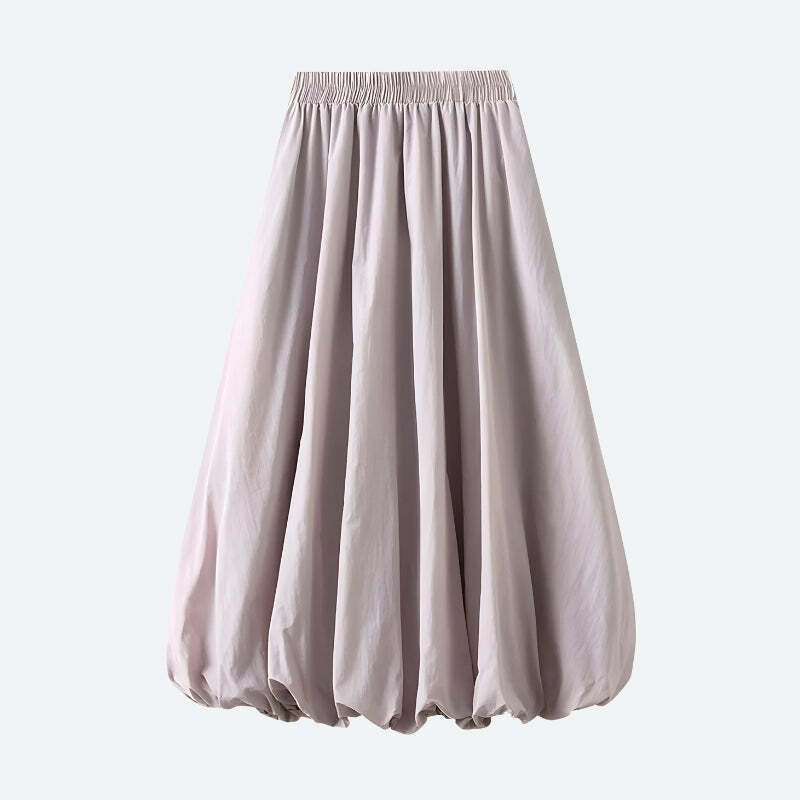 Y2K Fashion Soft Girl Pastel Bubble Midi Skirt - Coquette Aesthetic Style