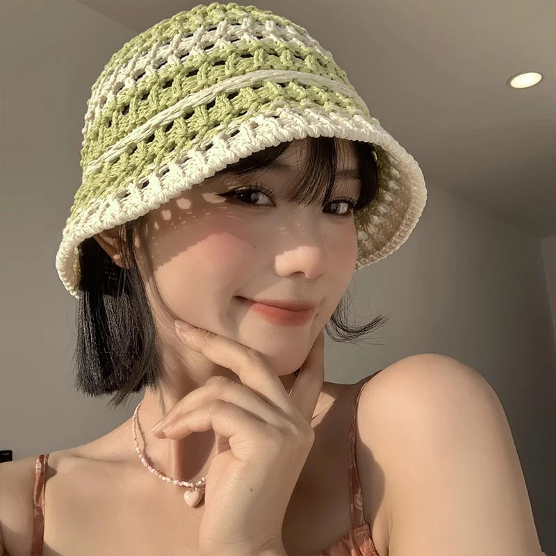 Y2K Fashion Soft Girl Summer Bucket Hat - Coquette Aesthetic Accessory