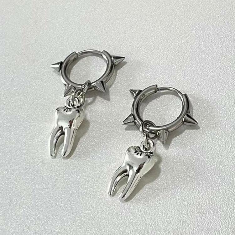 Y2K Fashion Spiked Hoop Earrings - Emo, Grunge, Coquette Aesthetic Jewelry