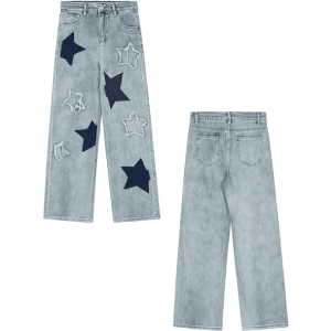 Y2K Fashion Star Pants - Grunge Aesthetic, Coquette Style, Cute & Comfy