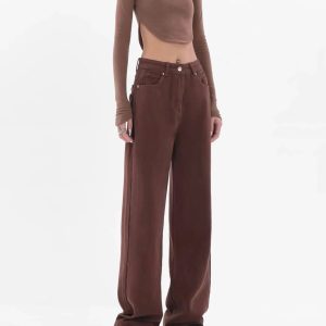 Y2K Fashion Star Pockets Wide Leg Jeans for Grunge and Coquette Aesthetic