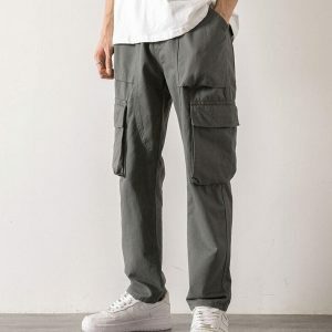 Y2K Fashion Straight Leg Cargo Pants - Grunge Aesthetic & Coquette Style