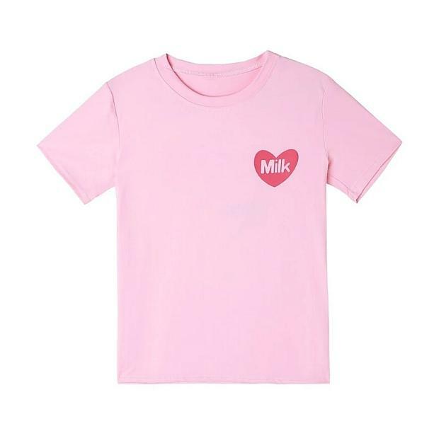 Y2K Fashion Strawberry Milk Box Tee - Cute Graphic Tee for Coquette Style