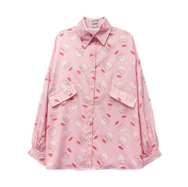 Y2K Fashion Strawberry Milk Shirt - Cute Aesthetic Tee for Coquette Style