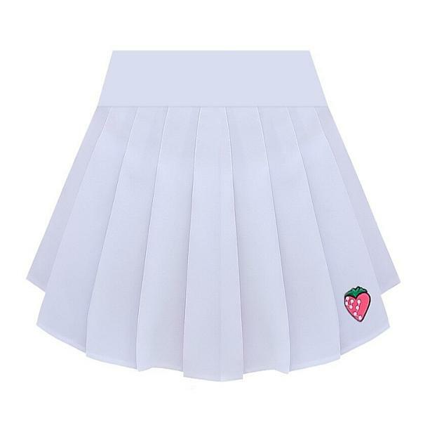 Y2K Fashion Strawberry Milk Skirt - Cute Coquette Aesthetic Style