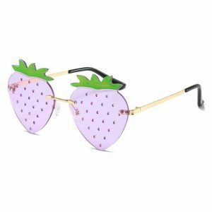 Y2K Fashion Strawberry Sunglasses - Cute Aesthetic Shades for Coquette Style