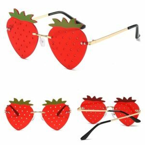 Y2K Fashion Strawberry Sunglasses - Cute Aesthetic Shades for Coquette Style