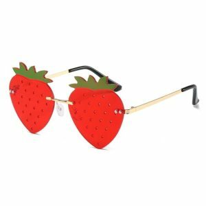 Y2K Fashion Strawberry Sunglasses - Cute Aesthetic Shades for Coquette Style