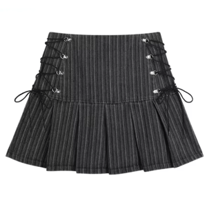 Y2K Fashion Striped Mini Skirt - Coquette Aesthetic & Grunge Style