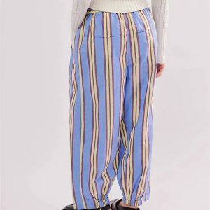 Y2K Fashion Striped Sweatpants - Grunge Aesthetic & Coquette Style