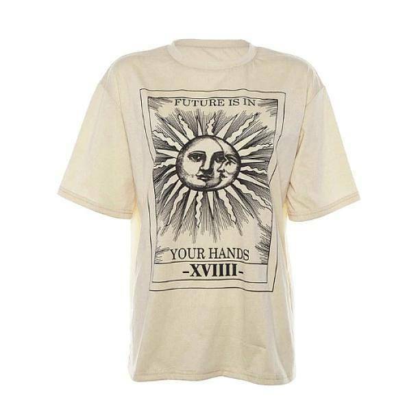 Y2K Fashion Sun and Moon T-Shirt - Cute Aesthetic Graphic Tee