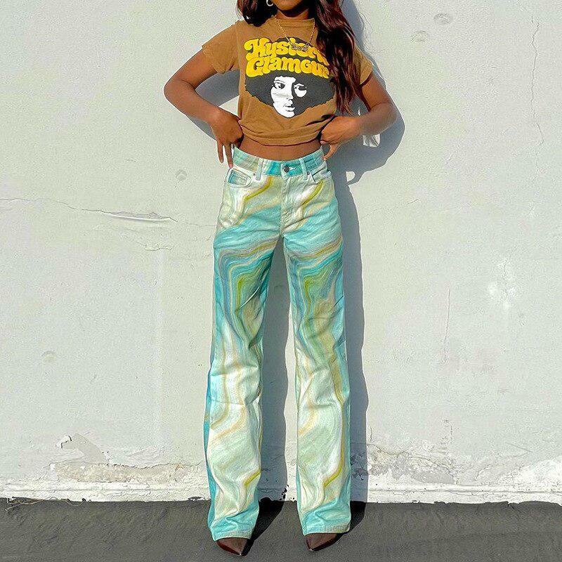 Y2K Fashion Tie Dye Pants - Grunge Aesthetic Indie Style Bottoms