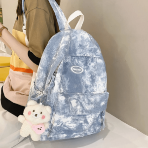 Y2K Fashion Tie Dye School Backpack - Cute Aesthetic for Coquette Style