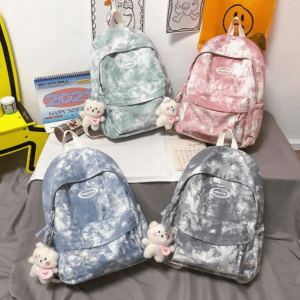 Y2K Fashion Tie Dye School Backpack - Cute Aesthetic for Coquette Style