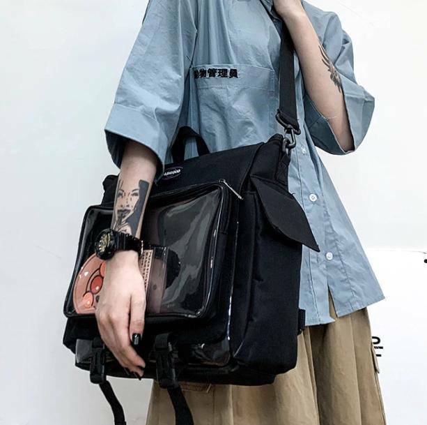 Y2K Fashion Transparent Pocket Backpack - Coquette & Grunge Aesthetic