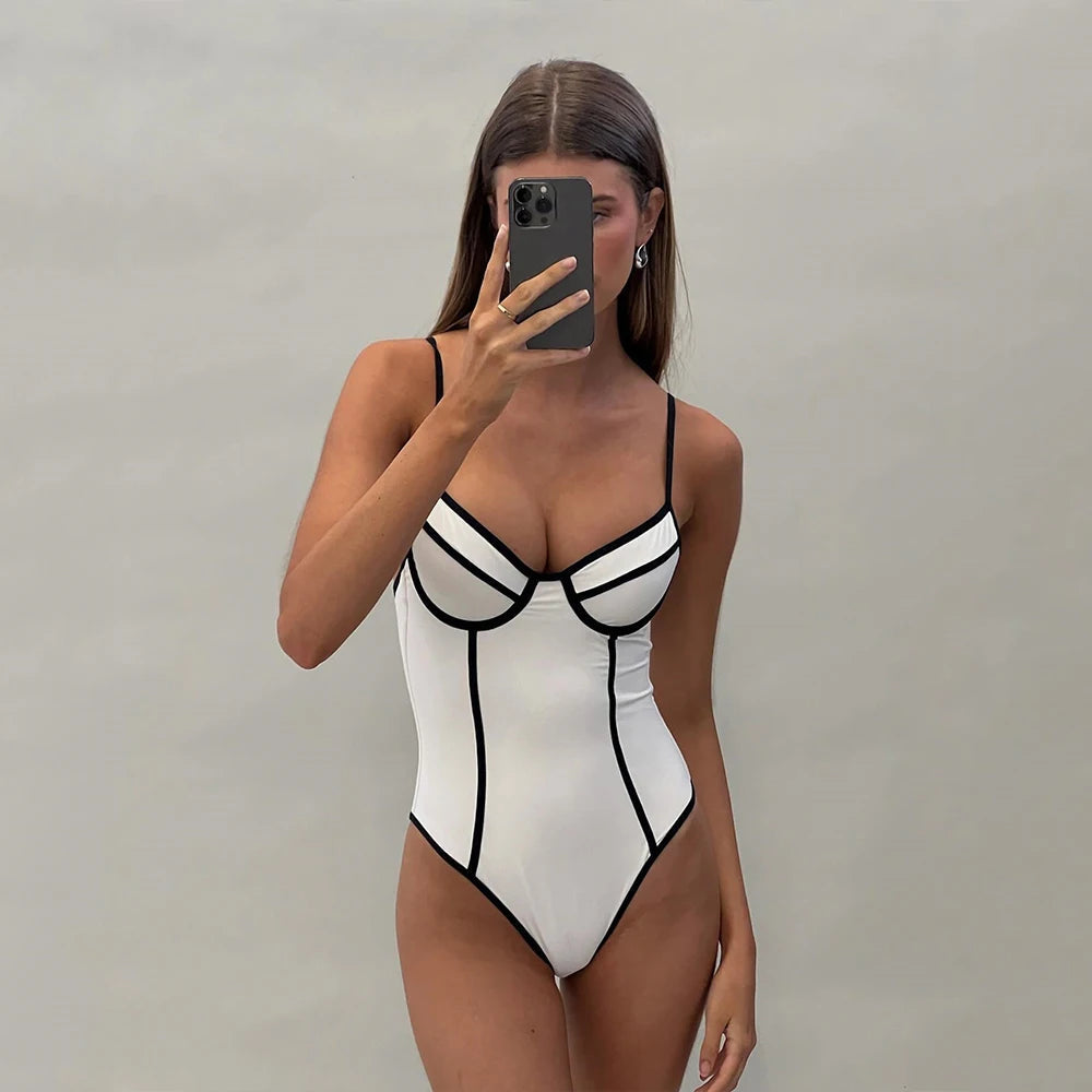 Y2K Fashion Underwire Swimsuit - Coquette Aesthetic & Grunge Style