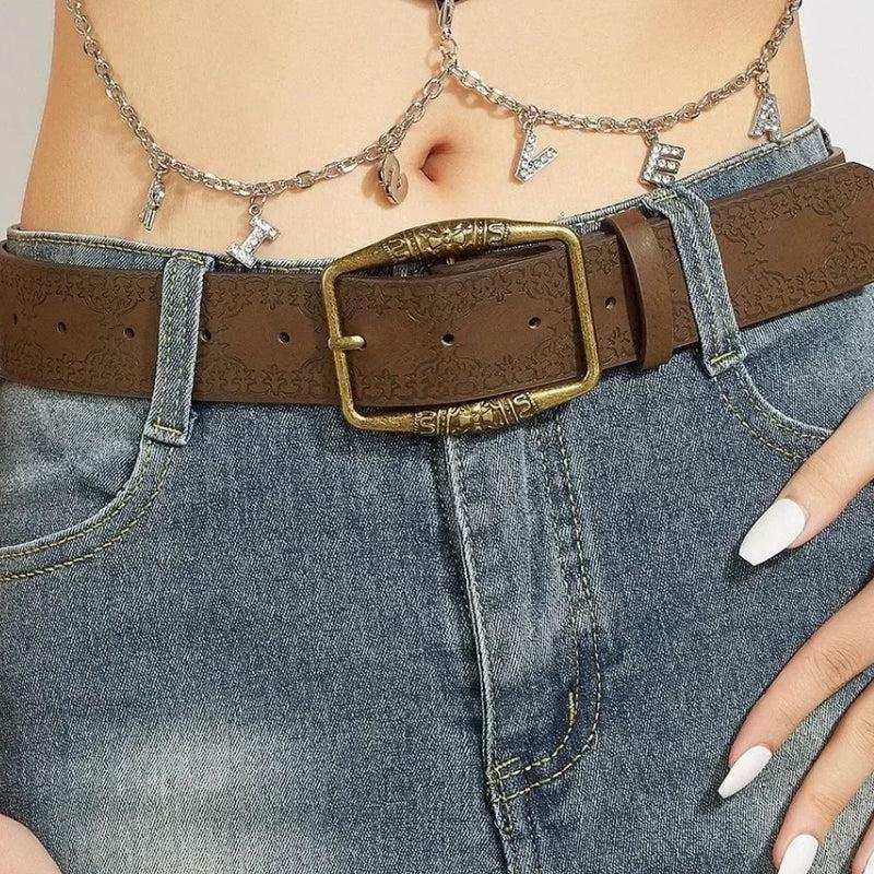 Y2K Fashion Vintage Belt - Grunge Style & Coquette Aesthetic Accessory