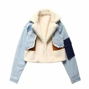 Y2K Fashion Vintage Cut Denim Jacket - Grunge Aesthetic Oversized Style