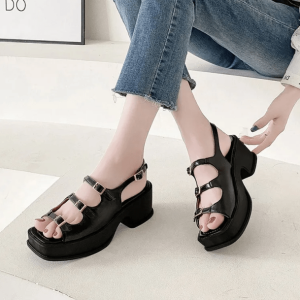 Y2K Fashion Vintage Platform Sandals for Coquette and Grunge Aesthetic