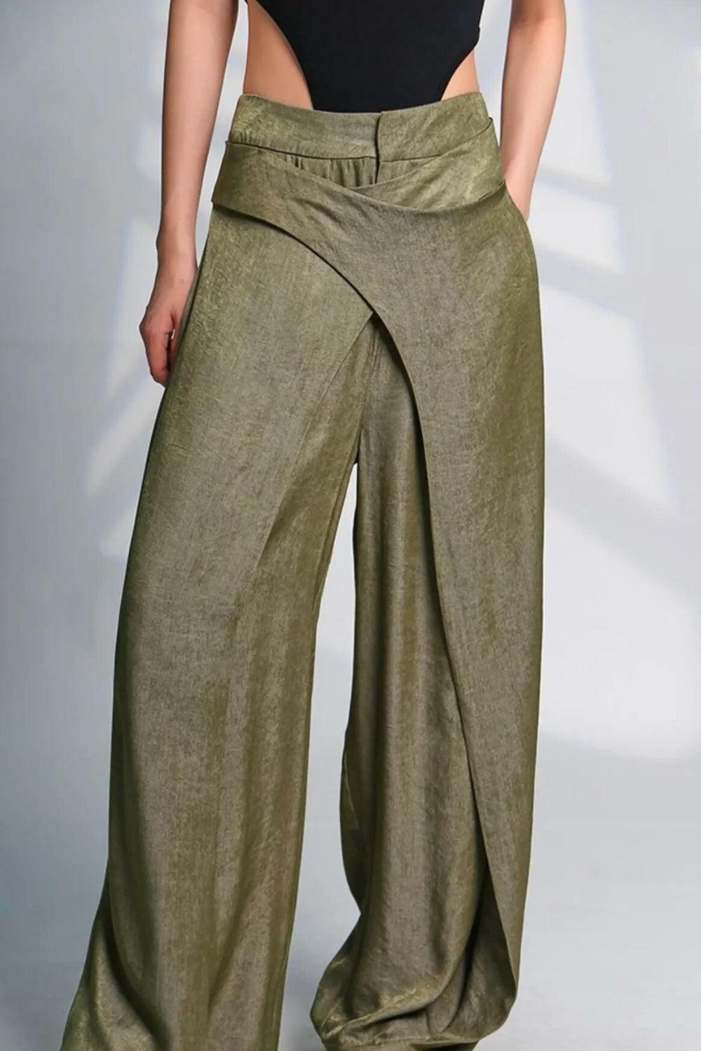 Y2K Fashion Wide Leg Pants - Grunge Aesthetic Coquette Style Trousers