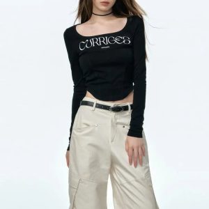 Y2K Fashion Wide Neck Corset Crop Top - Coquette & Grunge Aesthetic