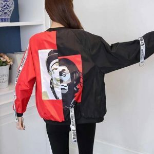 Y2K Fashion Windbreaker: Grunge Aesthetic Meets Coquette Style