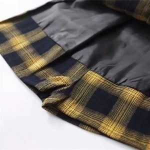 Y2K Fashion Yellow Checkered Skirt - Grunge Aesthetic Coquette Style