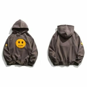 Y2K Fashion Zipper Pocket Hoodie - Cute Oversized Emo & Grunge Style