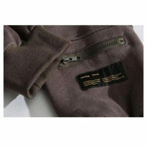 Y2K Fashion Zipper Pocket Hoodie - Cute Oversized Emo & Grunge Style