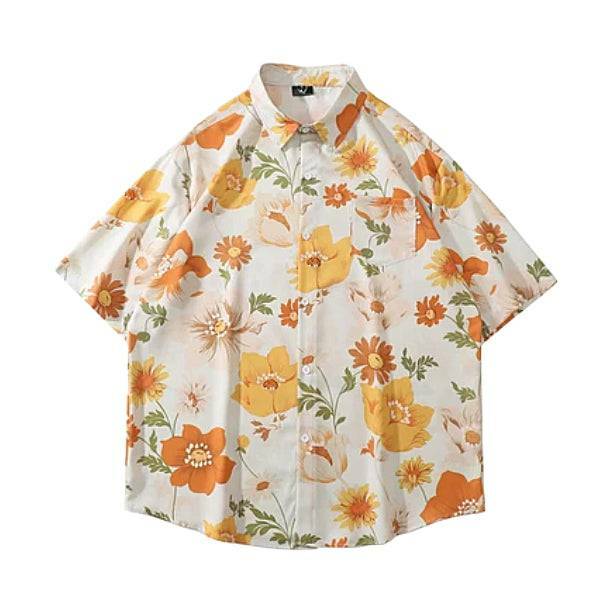 Y2K Floral Shirt - Coquette Aesthetic, Grunge Style, Cute & Trendy