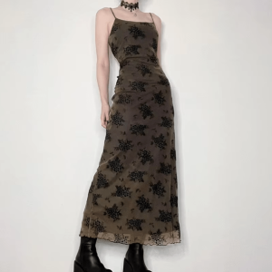 Y2K Grunge Fairy Dress - Dark Coquette Aesthetic with Oversized Style