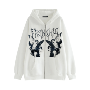 Y2K Grunge Guardian Hoodie | Dark Coquette Aesthetic Oversized Sweater