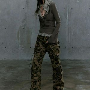 Y2K Grunge Hooded Sweater - Dark Coquette Aesthetic Oversized Style