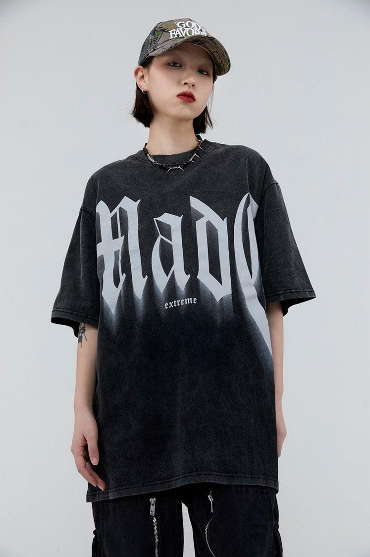 Y2K Grunge Made Extreme Tee - Oversized Graphic Tee for Aesthetic Outfits