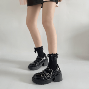 Y2K Grunge Platform Shoes for Emo Girls - Cute & Stylish Footwear