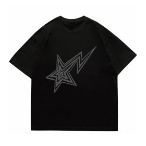 Y2K Star Graphic Tee - Cute Oversized Shirt for Coquette & Grunge Styles