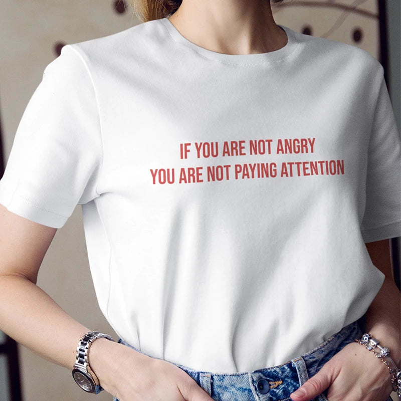 You Are Not Paying Attention Tee - Y2K Fashion, Grunge Aesthetic, Coquette Style